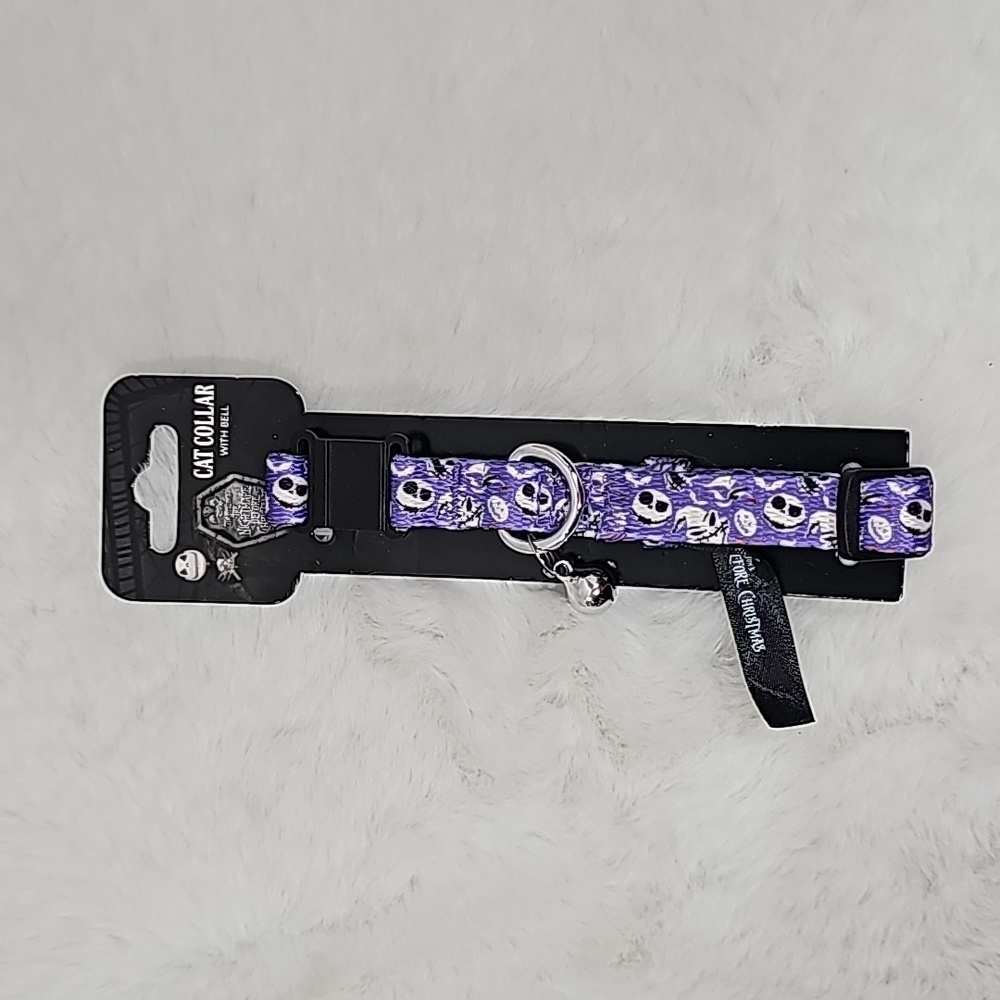 Disney The Nightmare Before Christmas Purple Jack Cat Collar w/Bell Large 8-12"